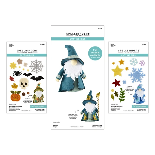 Spellbinders Fergus 3D Felt Decor Die Collection Bundle from the 3D Felt Decor Collection by Sandi MacIver