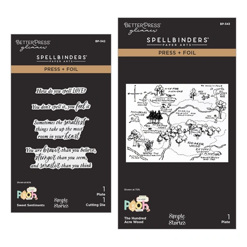 Spellbinders Say Cheese Classic Pooh Baby Press + Foil Plate & Die Bundle from the Say Cheese Classic Pooh Baby Collection with Simple Stories