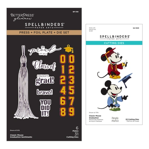 Spellbinders Classic Mouse Graduation I Want It All! Bundle from the Classic Mouse Collection