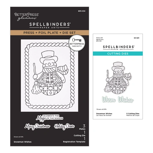 Spellbinders Snowman Wishes Press Plates + Free Gift Dies - BetterPress Society July 2026