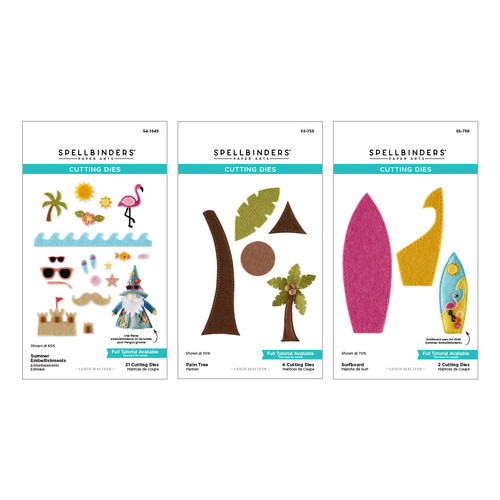 Spellbinders 3D Felt Decor Summer I Want It All! Bundle by Sandi MacIver