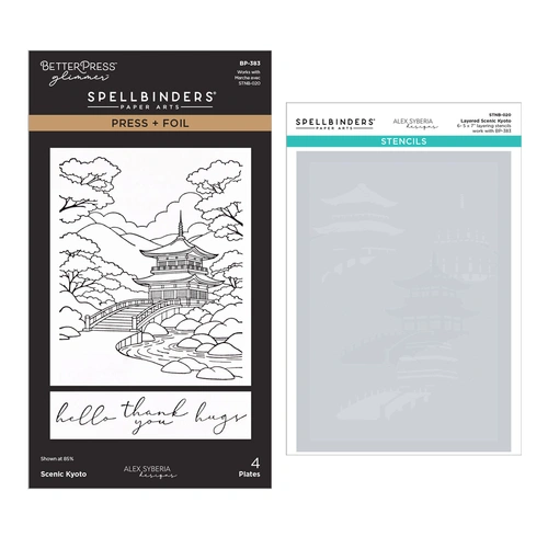 Spellbinders Autumn in Kyoto Press + Foil & Stencil Bundle from the Autumn in Kyoto Collection by Alex Syberia