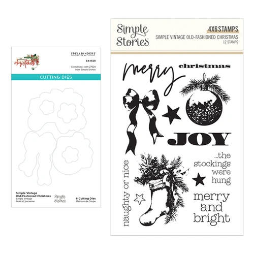 Simple Stories Simple Vintage Old Fashioned Christmas Stamp & Die Bundle by Simple Stories