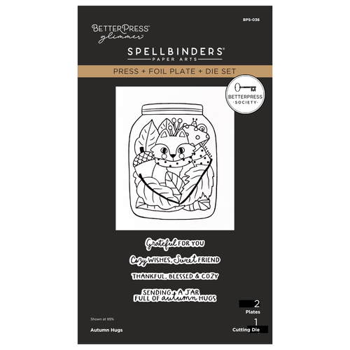 Spellbinders Autumn Hugs Press Plate & Die Set - BetterPress Society September 2026
