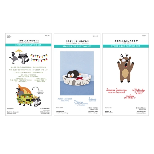 Spellbinders Merry Mayhem Stamp & Die Bundle