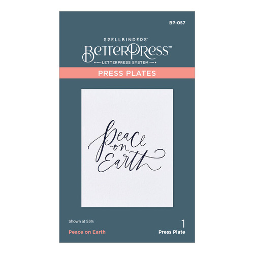 Spellbinders BetterPress Peace on Earth Press Plate 