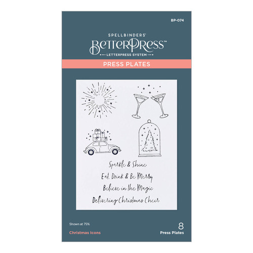Spellbinders BetterPress Christmas Icons Press Plate 