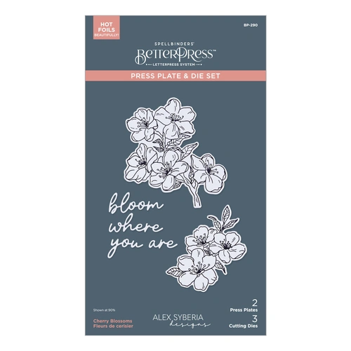 Spellbinders Cherry Blossoms BetterPress Plate & Die Set from the Spring in Kyoto Collection by Alex Syberia Designs