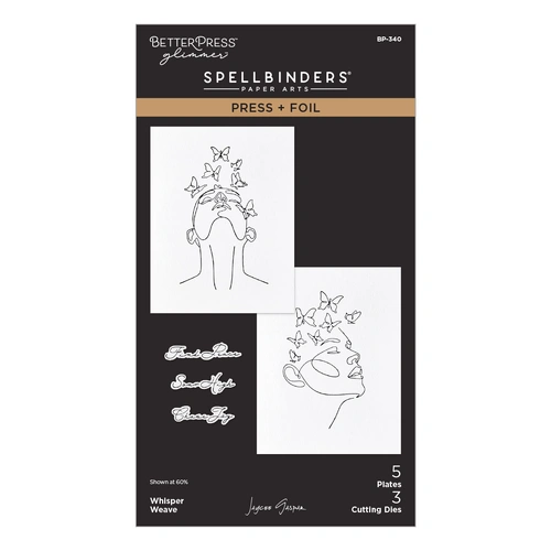 Spellbinders Whisper Weave Press + Foil Plate & Die Set from the All My Senses by Jaycee Gaspar