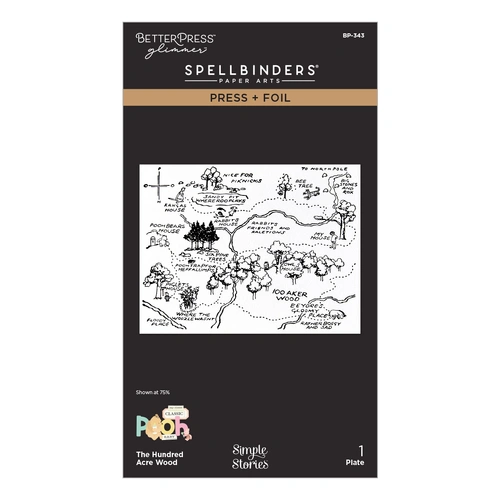 Spellbinders The Hundred Acre Wood Press + Foil Plate from the Say Cheese Classic Pooh Baby Collection with Simple Stories