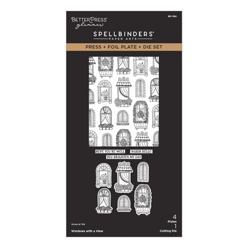 Spellbinders Windows with a View Press + Foil Plate & Die Set from the Create Your Way Everyday Collection