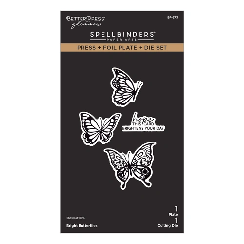 Spellbinders Bright Butterflies Press + Foil Plate & Die Set from the Create Your Way Everyday Collection