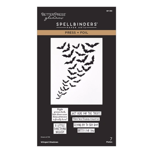 Spellbinders Winged Shadows Press & Foil Plates from the Midnight Mischief Collection