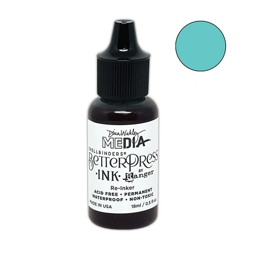Dina Wakley MEdia Betterpress Reinker - Turquoise
