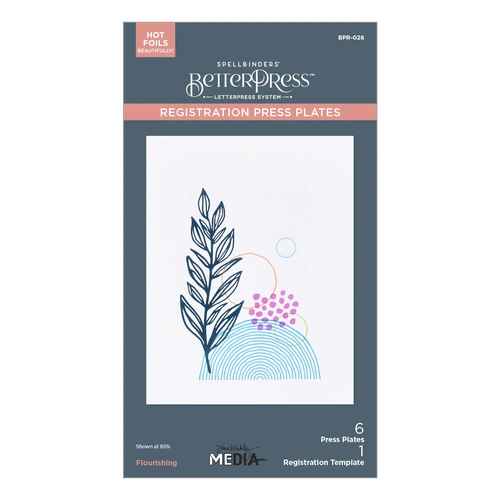 Spellbinders Flourishing BetterPress Plates from the Modern Botanicals Collection by Dina Wakley