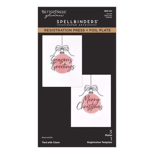Spellbinders Tied with Cheer Registration Press + Foil Plate from the Create Your Way Holiday Collection