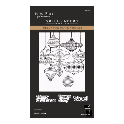 Spellbinders Classic Holiday Press Plate & Die Set - Betterpress Society October 2026