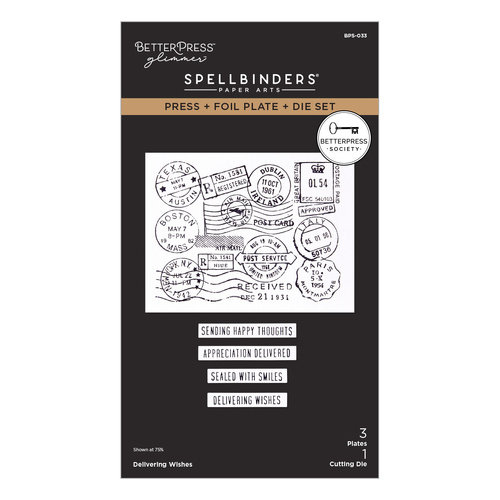 Spellbinders Betterpress Society Press Plate & Die Set - Delivering Wishes [BPS-033 : June 2026]
