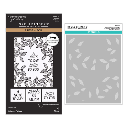 Spellbinders Betterpress Society Press Plate - Brighten Foliage [BD-1085 : May 2026]