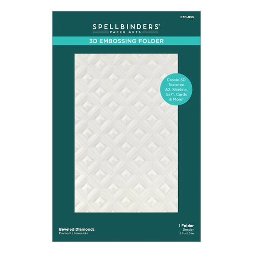 Spellbinders Beveled Diamonds 3D Embossing Folder