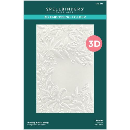 Spellbinders Holiday Floral Swag 3D Embossing Folder
