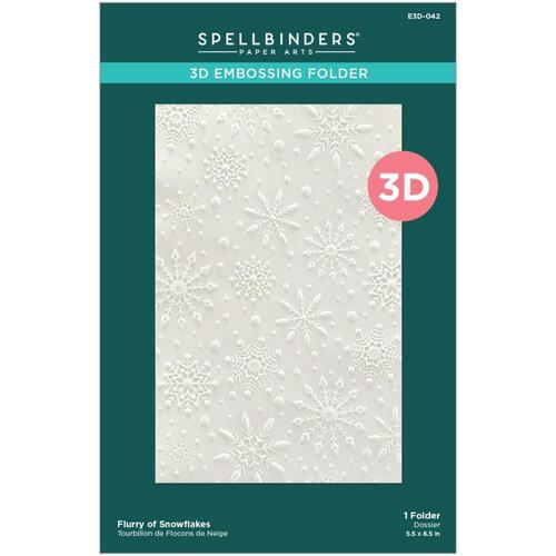 Spellbinders Flurry of Snowflakes 3D Embossing Folder