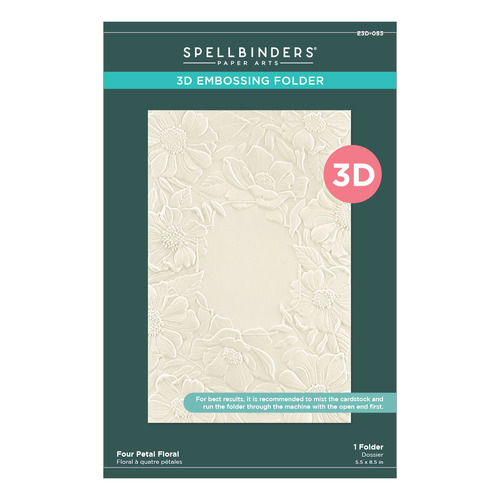 Spellbinders Four Petal Floral 3D Embossing Folder