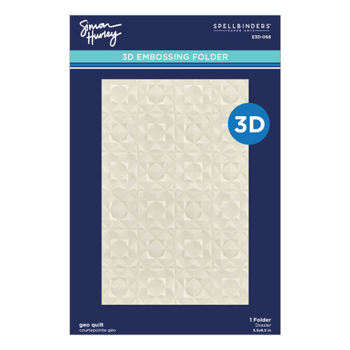 Simon Hurley Geo Quilt 3D Embossing Folder