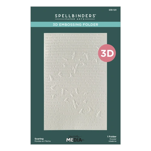 Spellbinders Soaring 3D Embossing Folder Embossing Folder from the Collaged Birds Collection by Dina Wakley