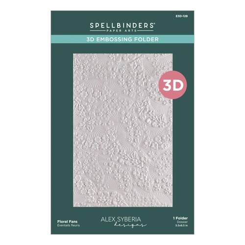 Spellbinders Floral Fans 3D Embossing Folder from the Spring in Kyoto Collection by Alex Syberia Designs