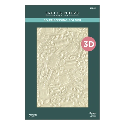 Spellbinders Al Dente 3D Embossing Folder from the Buon Appetito Collection