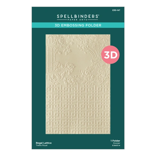 Spellbinders Regal Lattice 3D Embossing Folder from the Regal Reflections Collection