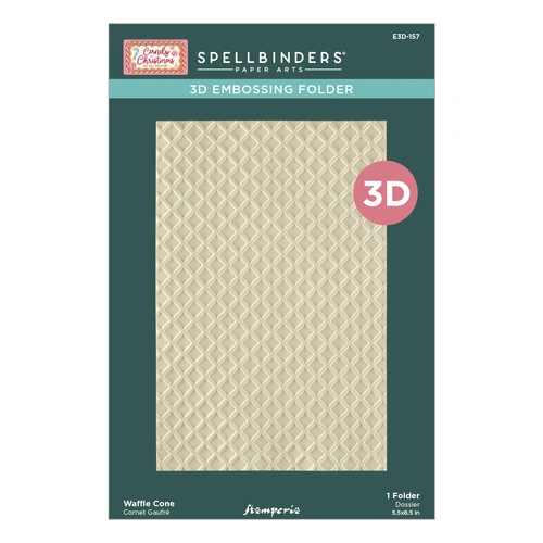 Spellbinders Waffle Cone 3D Embossing Folder from the Candy Christmas Collection by Stamperia 
