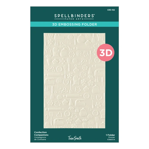 Spellbinders Confection Companions 3D Embossing Folder by Tina Smith From the Make It & Bake It Collection