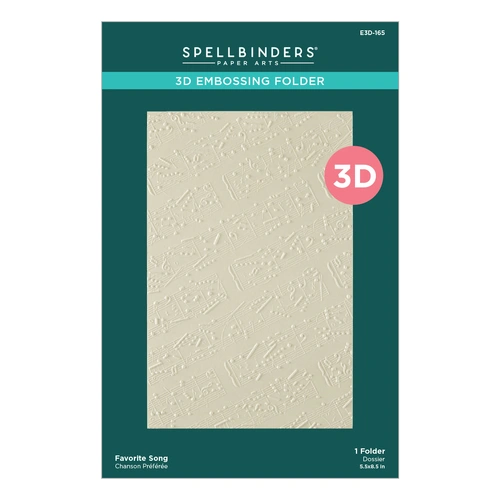 Spellbinders Favorite Song 3D Embossing Folder from the Poppy Song Collection