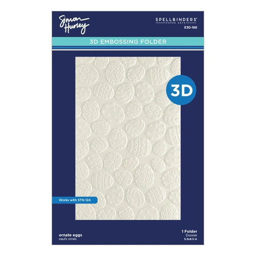 Spellbinders Ornate Eggs 3D Embossing Folder by Simon Hurley From the Happy Spring Collection