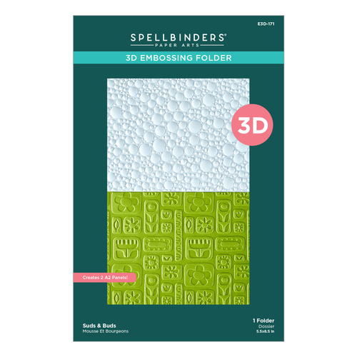 Spellbinders Suds & Buds 3D Embossing Folder from the Shiny New Day Collection
