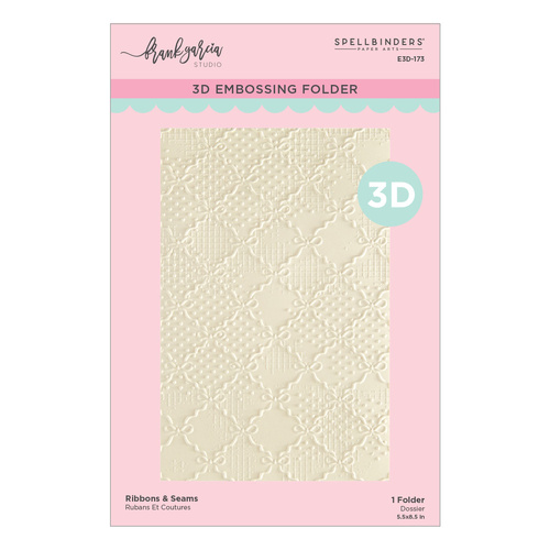 Spellbinders Ribbons & Seams 3D Embossing Folder from the Buttons & Keepsakes Collection by Frank Garcia Garcia