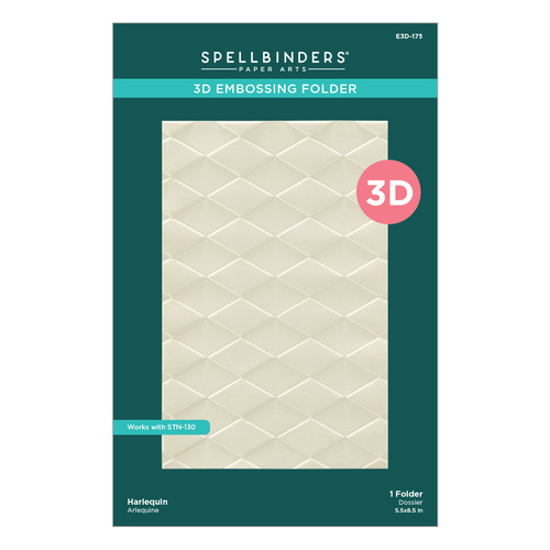 Spellbinders Harlequin 3D Embossing Folder from the Checkmate Collection