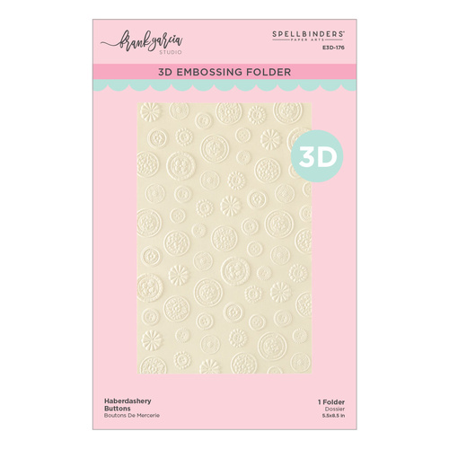 Spellbinders Haberdashery Buttons 3D Embossing Folder from the Buttons & Keepsakes Collection by Frank Garcia Garcia