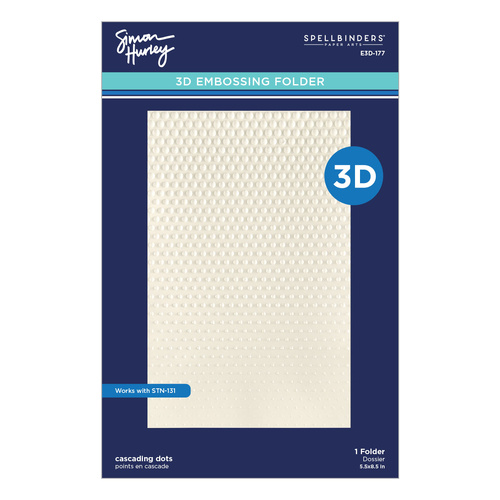 Spellbinders Cascading Dots 3D Embossing Folder from the Cascading Coneflowers Collection by Simon Hurley