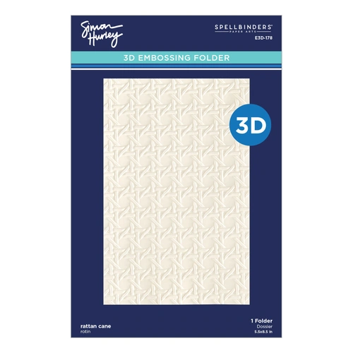 Spellbinders Rattan Cane 3D Embossing Folder from the Timeless Textures Collection by Simon Hurleymon Hurley