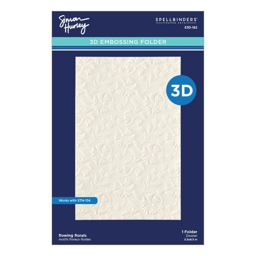 Spellbinders Flowing Florals 3D Embossing Folder from the Timeless Textures Collection by Simon Hurleymon Hurley