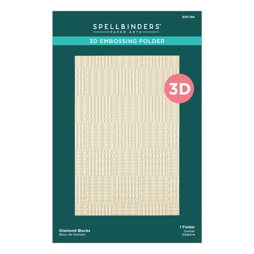 Spellbinders Diamond Blocks 3D Embossing Folder from the Dear Santa Collection