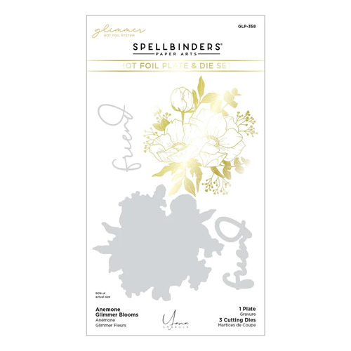 Spellbinders Anemone Glimmer Blooms Glimmer Hot Foil Plate & Die Set by Yana Smakula