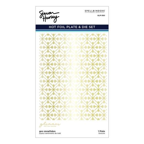 Simon Hurley Geo Snowflakes Hot Foil Plate