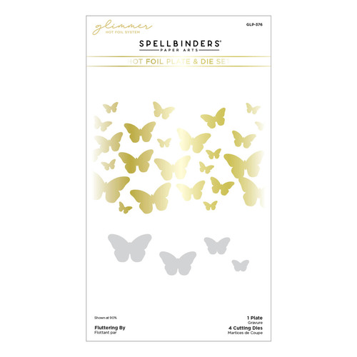 Spellbinders Fluttering By Glimmer Hot Foil Plate & Die Set