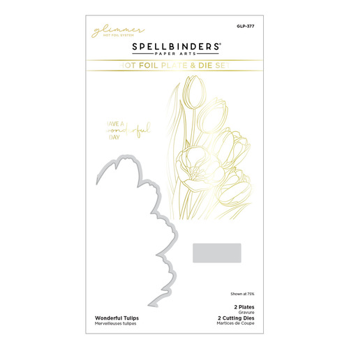 Spellbinders Wonderful Tulips Glimmer Hot Foil Plate & Die Set