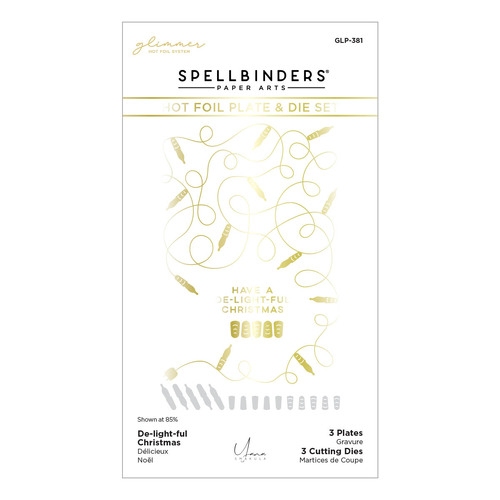 Spellbinders De-light-ful Christmas Glimmer Hot Foil Plate & Die Set 