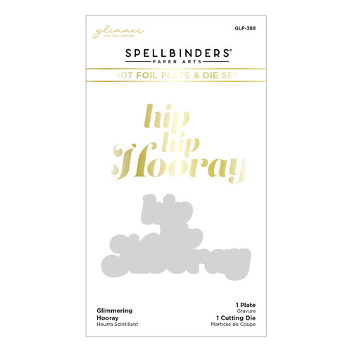 Spellbinders Glimmering Hooray Hot Foil Plate & Die Set